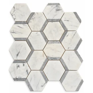 Turkey White Hex 3x3 Mosaic