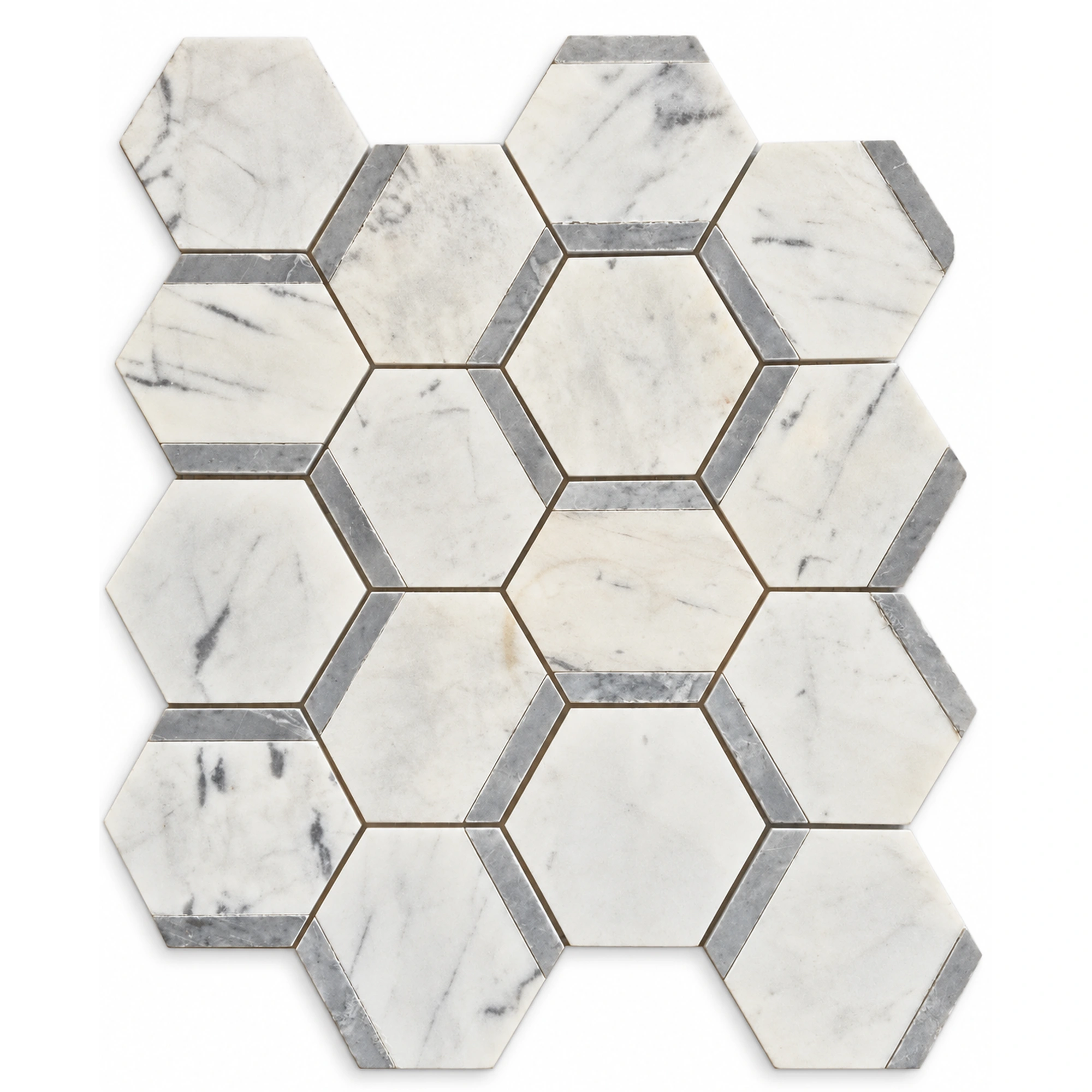 Turkey White Hex 3x3 Mosaic
