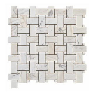 Basketweave Wooden Mosaic