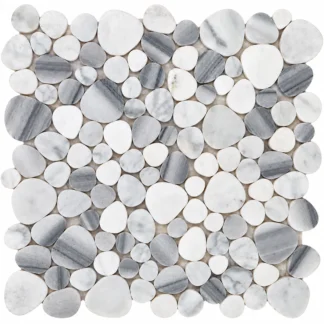 Heart Gray Marble Mosaic