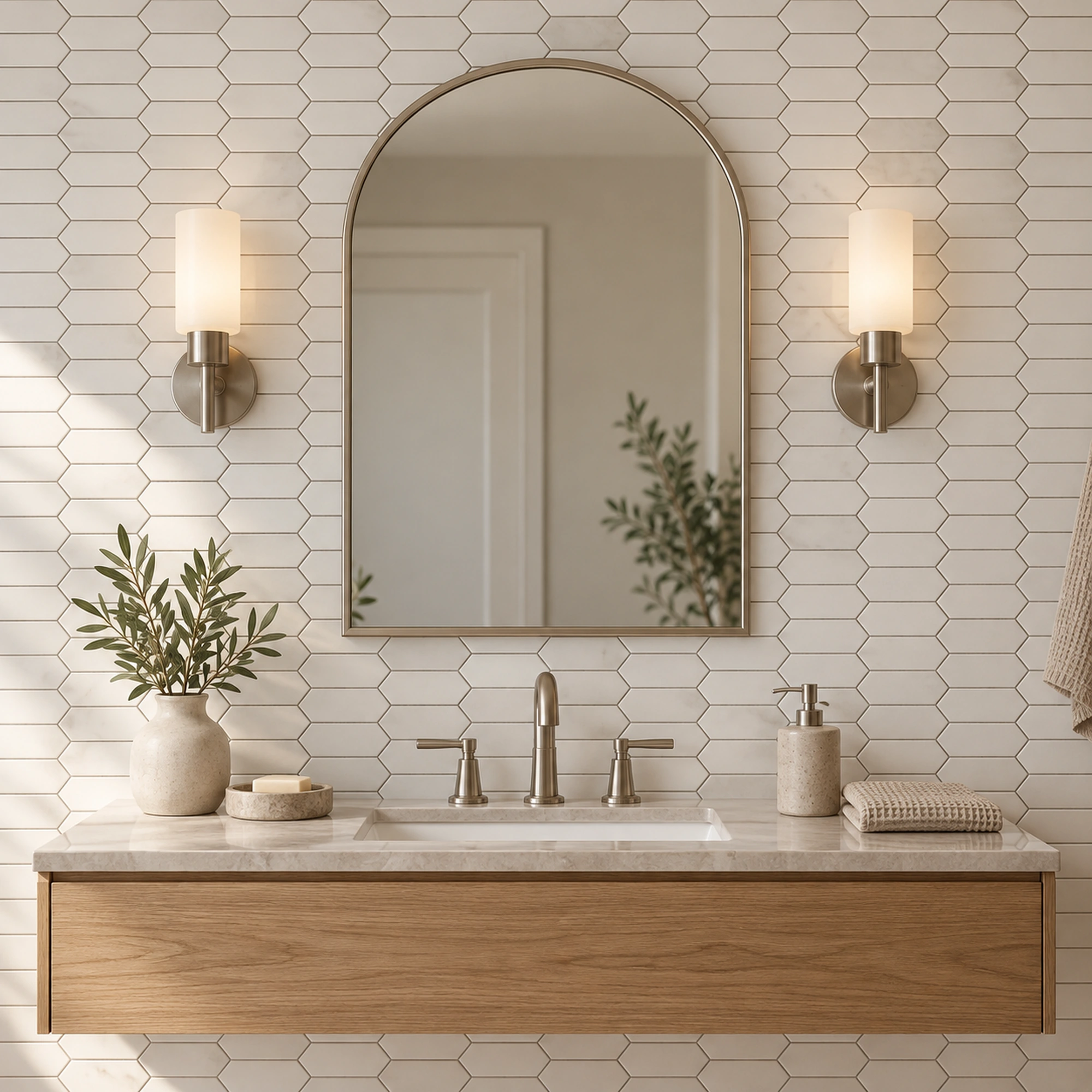 Honeycom White MW51 Mosaic - Image 2