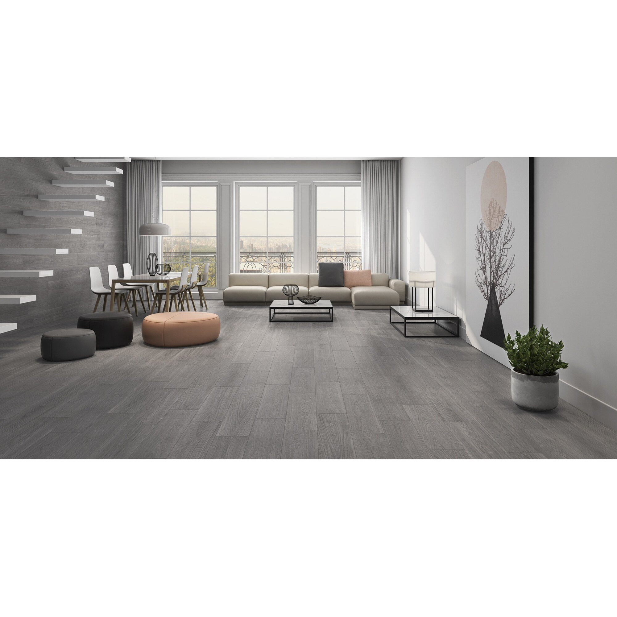 Jasper Grey Wood Porcelain Tile
