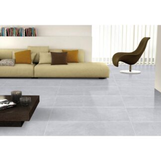 Ardesia Silver Concrete Porcelain Tile floor and wall installation in Tampa Florida
