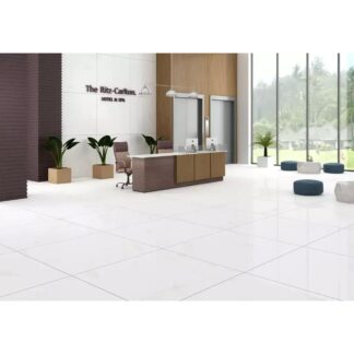 Nube Bianca Porcelain Tile β an elegant marble-look tile in soft cloud-white tones with delicate veining that brings brightness and sophistication to any space. Available in polished or satin finishes, it combines luxury design with durability, water resistance, and easy maintenance. Ideal for stylish floors and walls in kitchens, bathrooms, and modern living areas.
