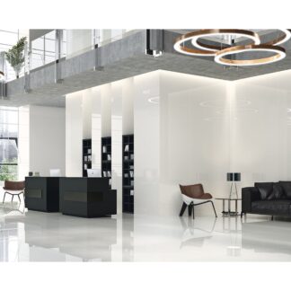 Snow White Polished 18 x 47 Porcelain Tile