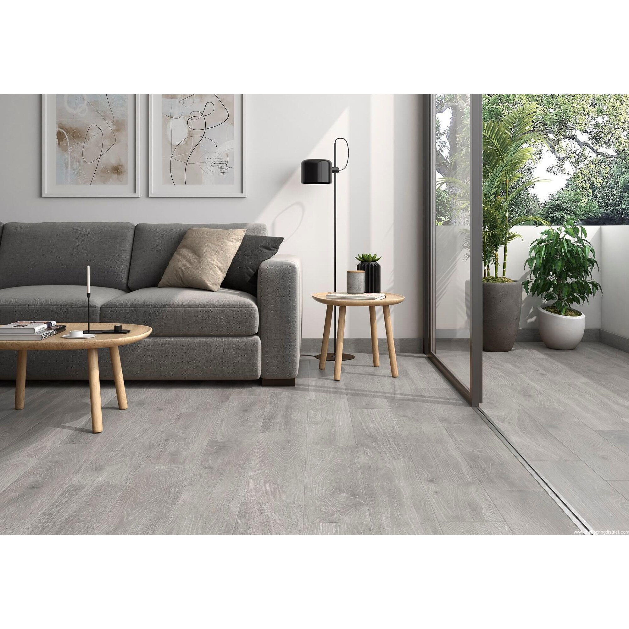 Galia Grey Wood Porcelain Tile at www.theflooringdistrict.com