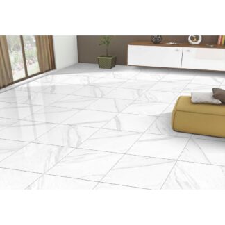 Carrara Platina 24x24 High Glossy Porcelain Tile