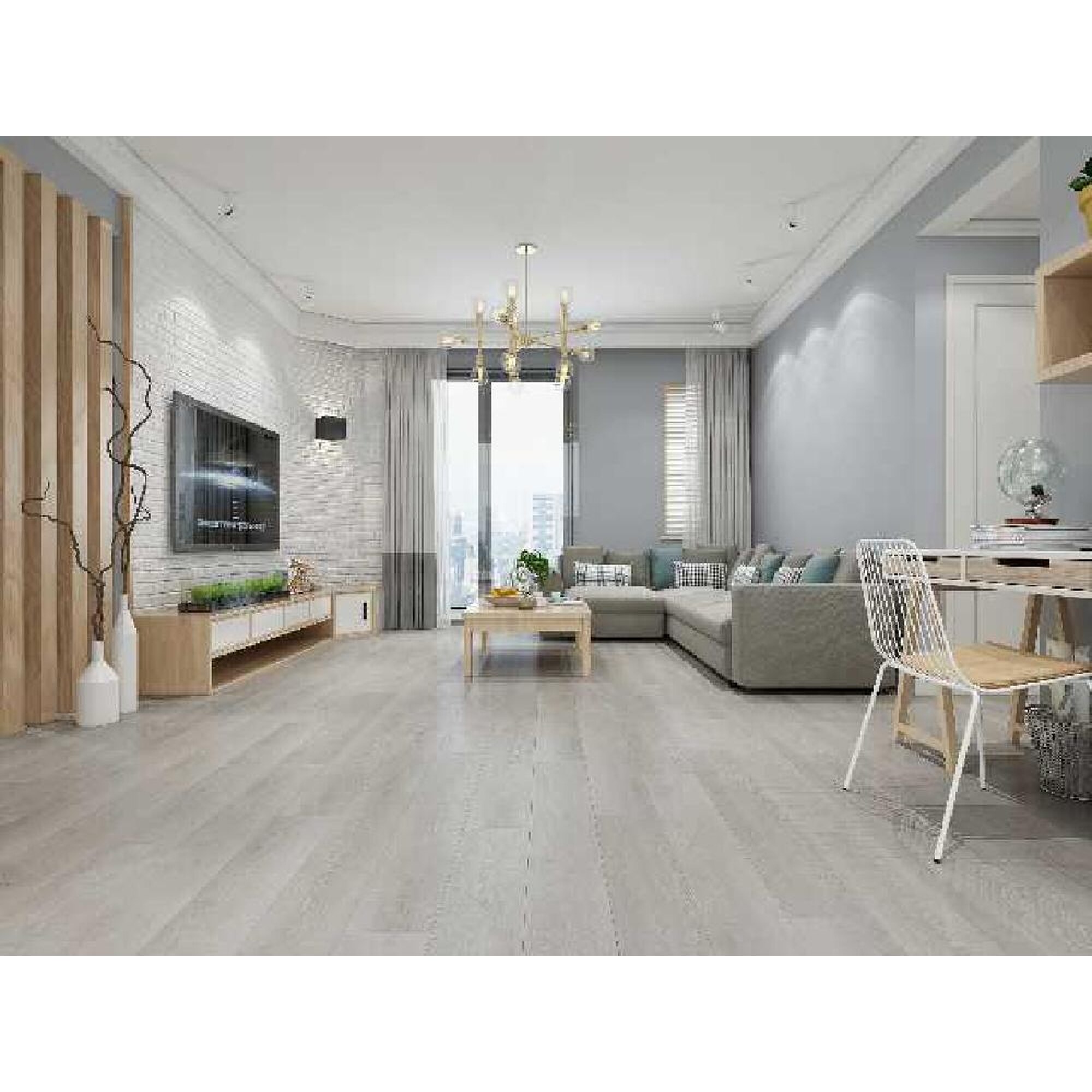 Installed SPC Waterproof Vinyl Flooring | Neuss White