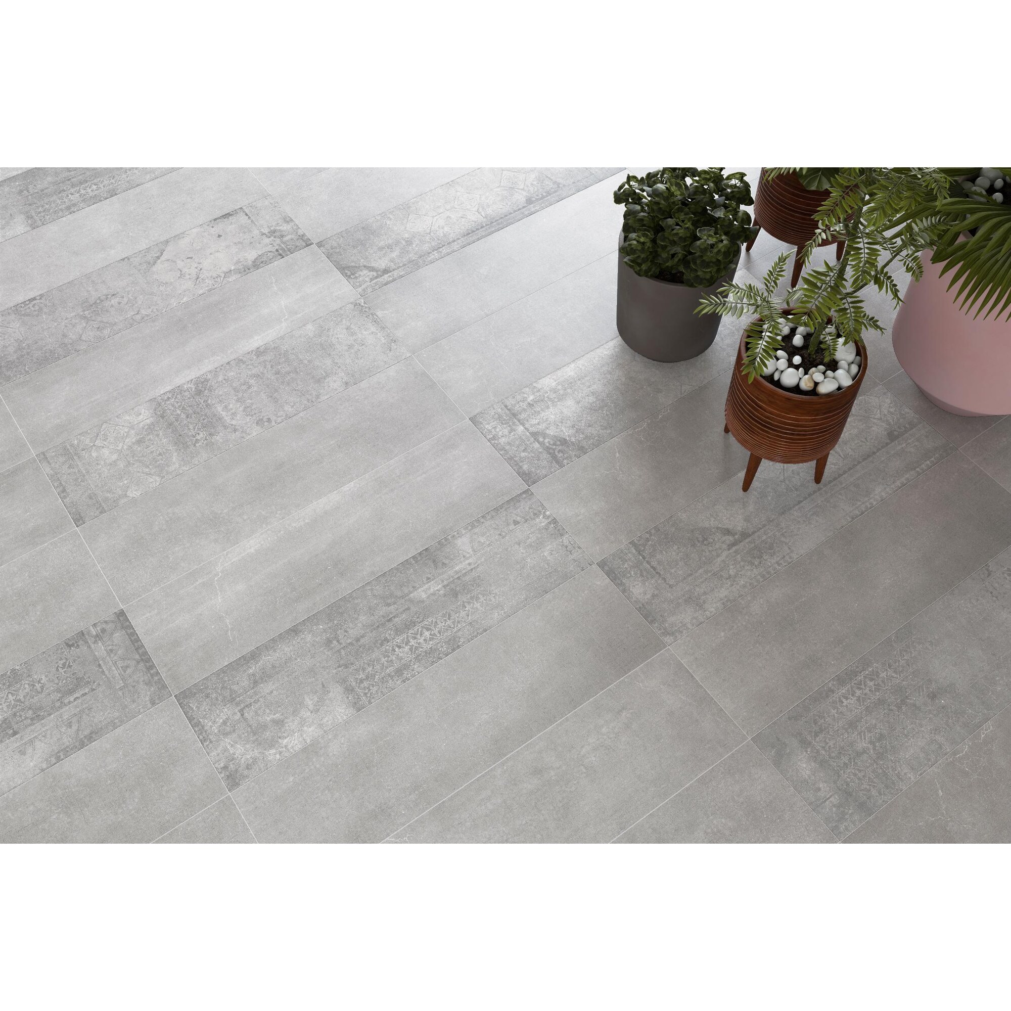 Indore White Wood Porcelain Tile